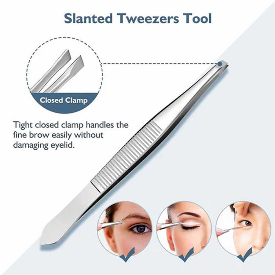 Blackhead remover lumps Popper tool kit with diagonal tweezers