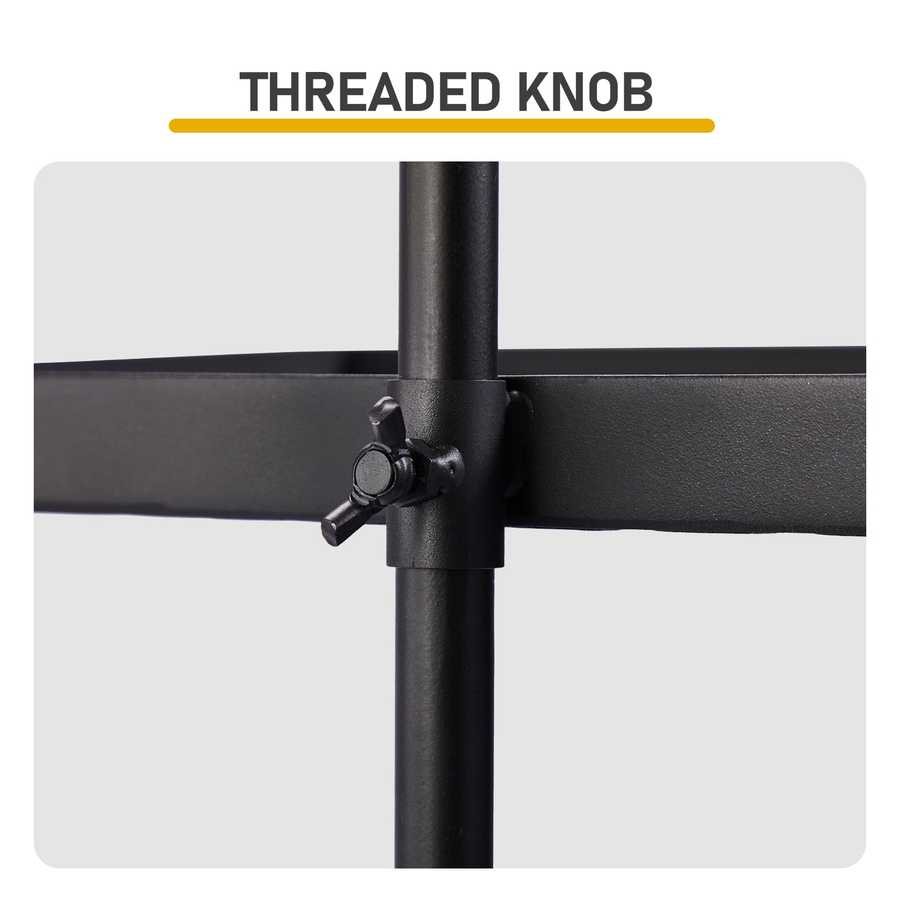 Threaded knob on a stand with a white background