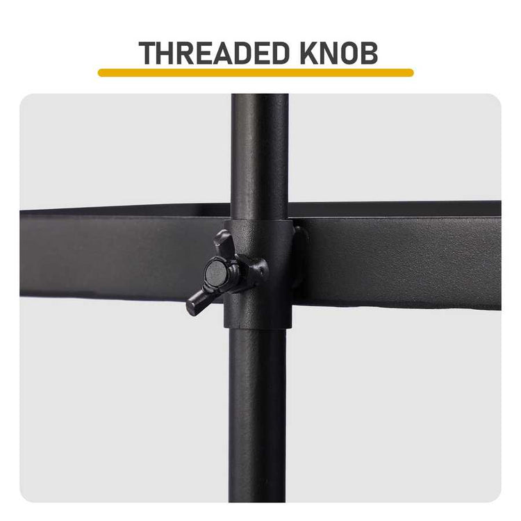 Threaded knob on a stand with a white background
