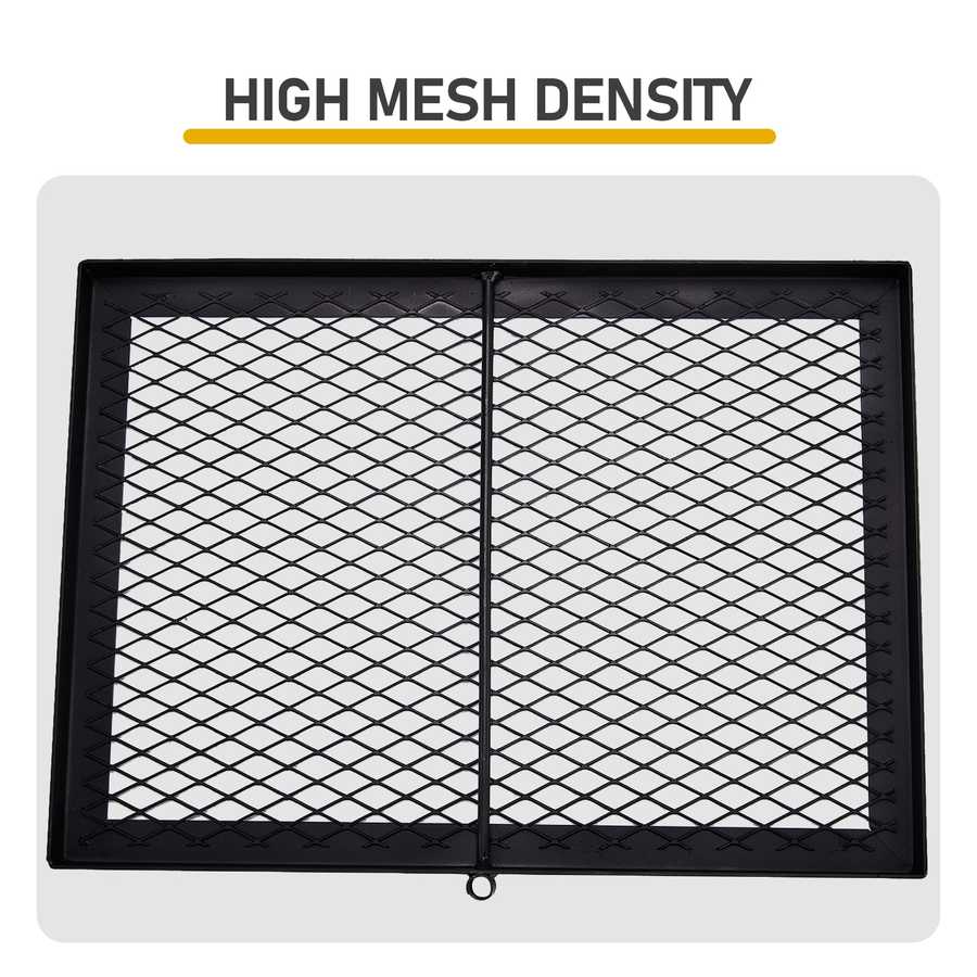High mesh density filter with black grid on a white background