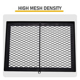 High mesh density filter with black grid on a white background