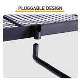 Metallic pluggable design on a white background