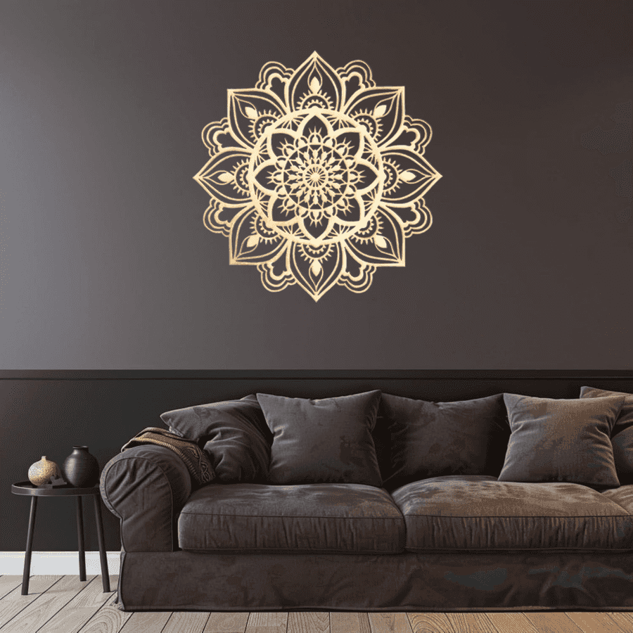 Moroccan metal wall art decor in living room