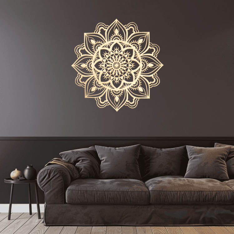 Moroccan metal wall art decor in living room