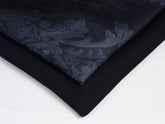 Microfiber fabric detail of 3D Comforter Set with dark floral pattern, emphasizing texture and quality for luxury bedding collections.