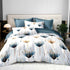 Bedding set with floral design on a bed in a bedroom setting