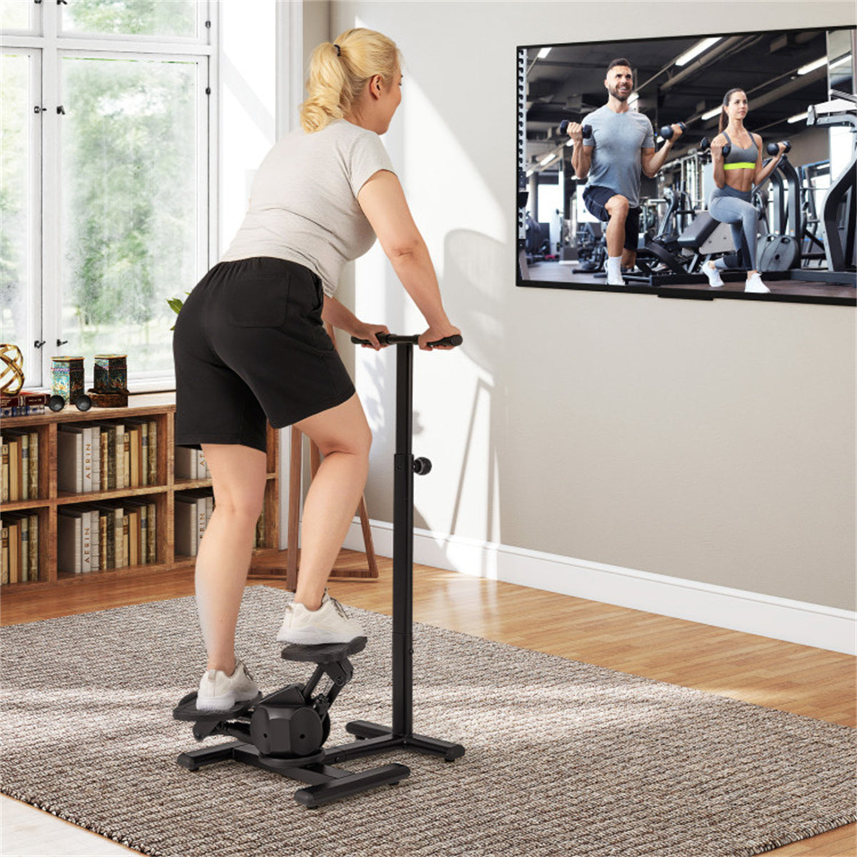 Multi-Functional Exercise Stepper - Step+Twist Design, 300lbs Capacity, Non-Slip Pedals+Stable Metal Frame