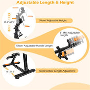 Adjustable height and handle length features of Senior Fitness Machine. Customizable for different user needs and full-body exercise routines.