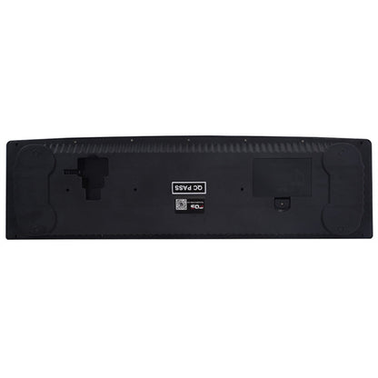 Bottom view of 54-Key Electronic Keyboard for Kids showing battery compartment and non-slip pads for stable use.