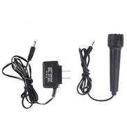 Power adapter and microphone accessories for 54-Key Electronic Keyboard for Kids, essential for full functionality.