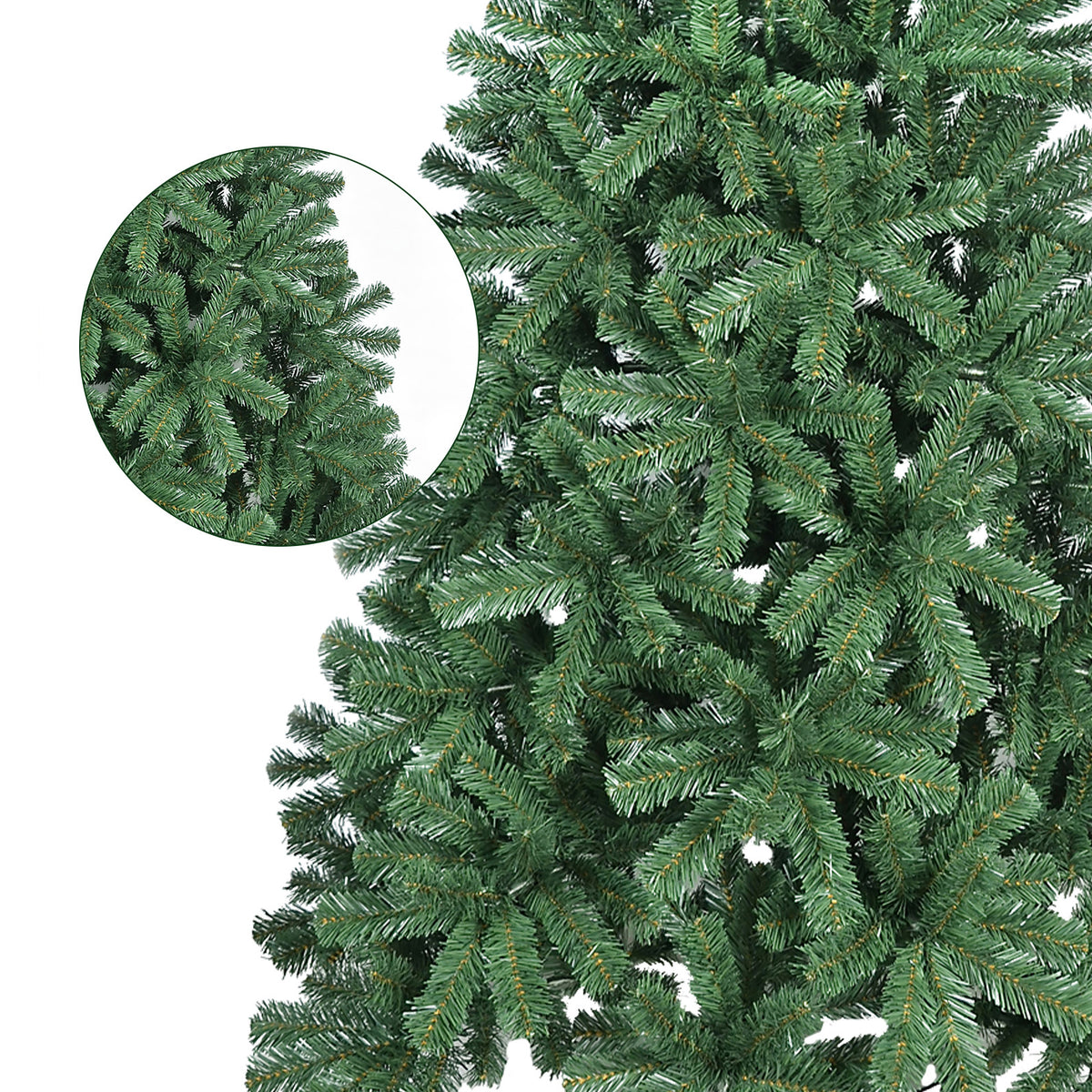 6 ft artificial Christmas tree PVC tips close-up