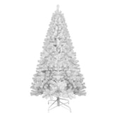 White artificial Christmas tree on a white background