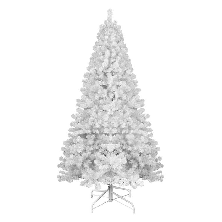 White artificial Christmas tree on a white background