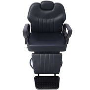 Top-down view of Barber Chair - Heavy Duty Hydraulic with PU leather seat and footrest, ideal for salon use