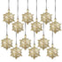 Set of 12 iron snowflake hanging ornament pieces