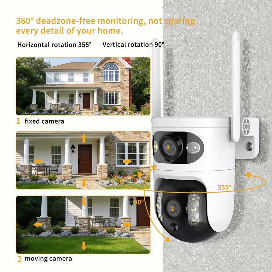 Remote monitoring camera with mobile app control and two-way audio