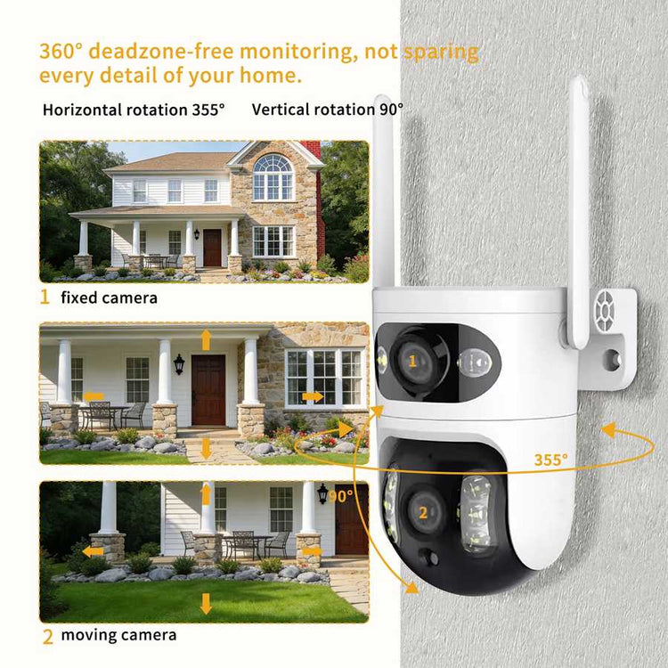 Remote monitoring camera with mobile app control and two-way audio