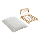 Accent Armless Lazy Sofa, Casual Single Sofa, Corduroy Fabric, For Living Room And Bedroom , With Backrest, Single Seat, OFF-WHITE