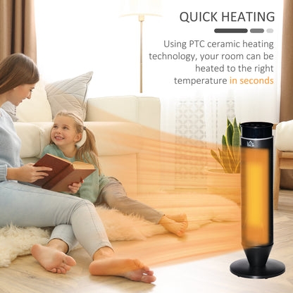 2-In-1 Tower Heater, Indoor Electric Space Heater with Oscillation, Remote Control, 8H Timer, Three Heating Modes(High, Low, Fan), 750W/1500W MLNshops]