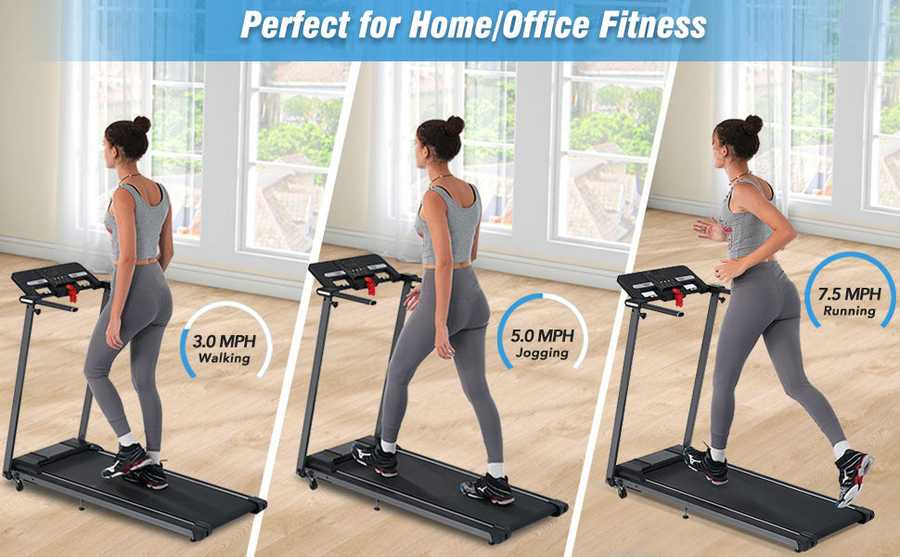 Home Office Fitness Treadmill in Use