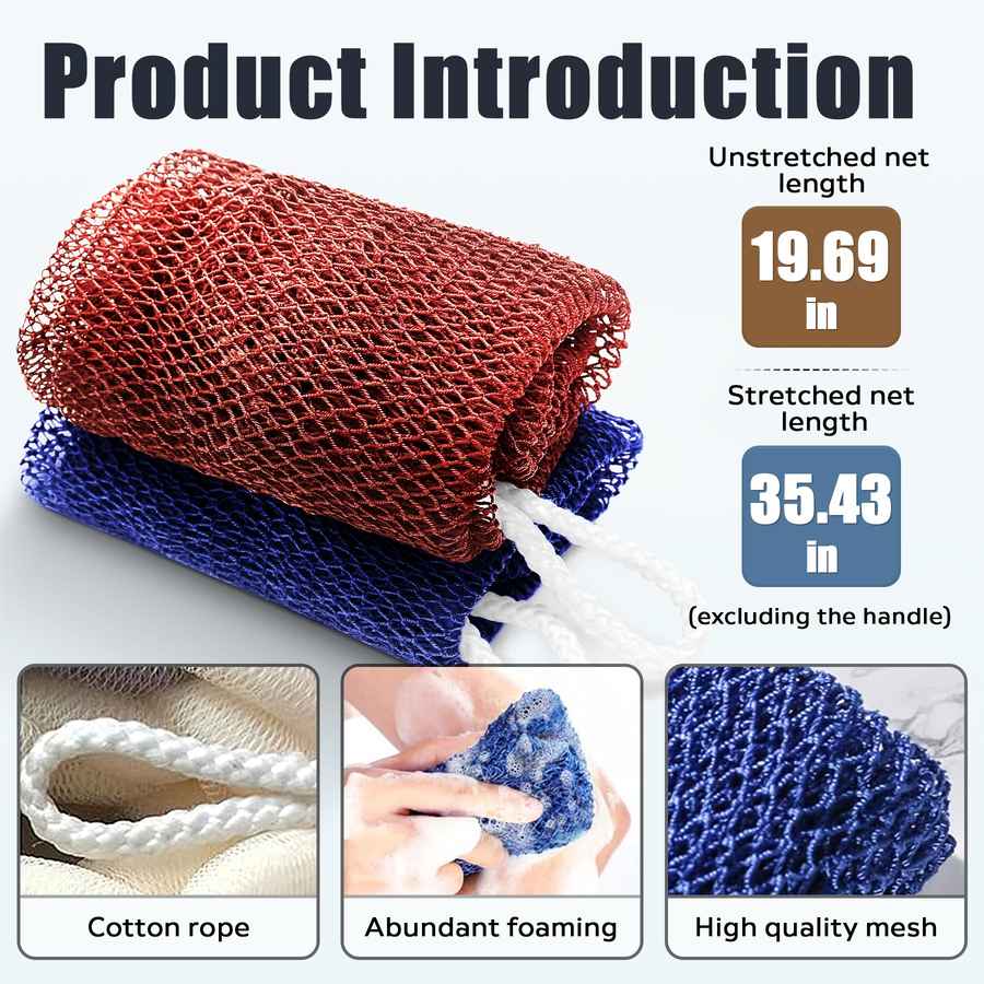 Product introduction of a mesh net with measurements and features on a white background.