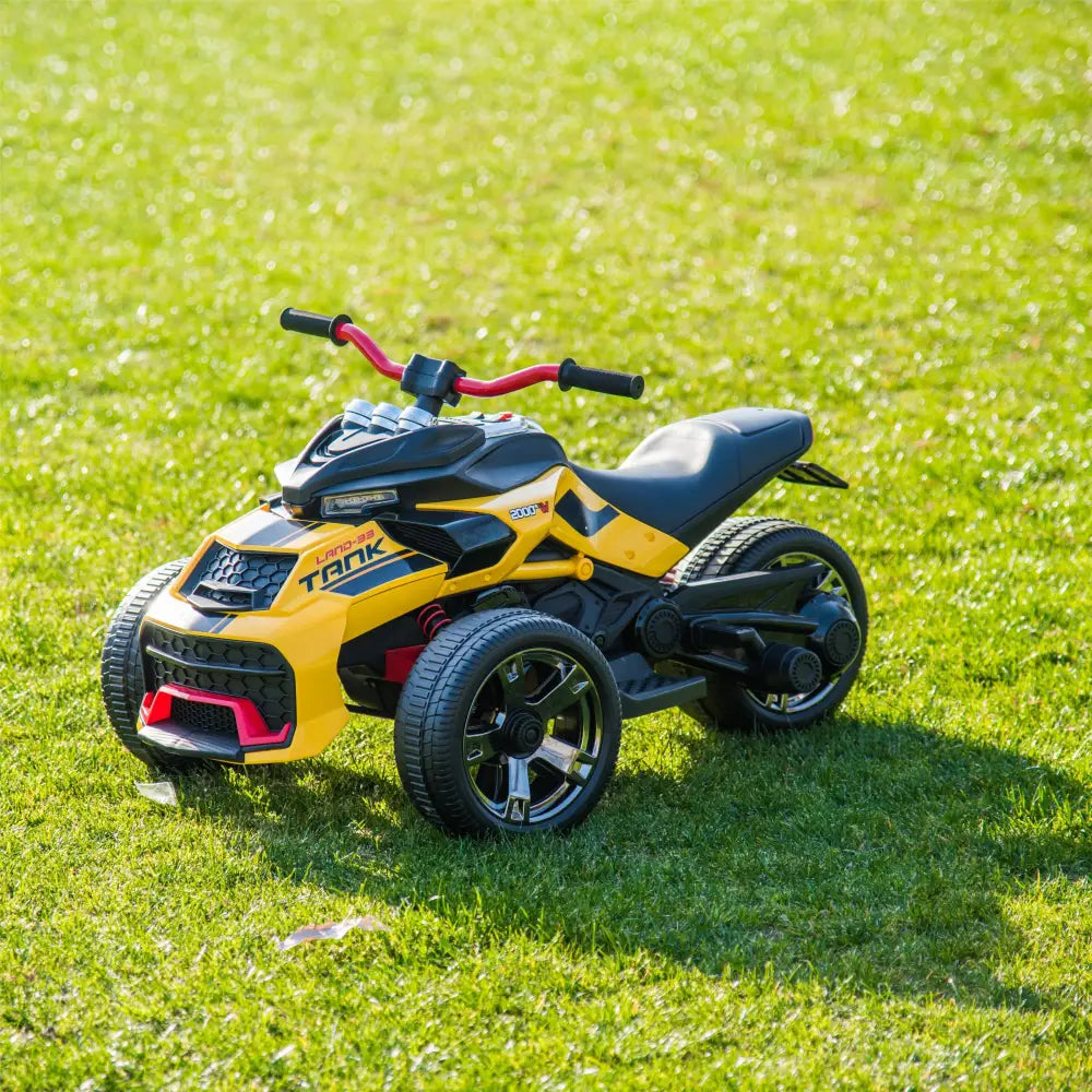 24V Kids Ride On ATV, 3 Wheeler Electric Vehicle, Battery Powered Ride on Motorcycle for Boys Girls with LED Lights, Music, High Low Speed, Soft Start,without RC MLNshops]