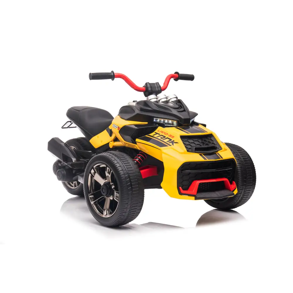 24V Kids Ride On ATV, 3 Wheeler Electric Vehicle, Battery Powered Ride on Motorcycle for Boys Girls with LED Lights, Music, High Low Speed, Soft Start,without RC MLNshops]