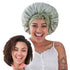 Silk sleep bonnet for women with adjustable fit and double layer design