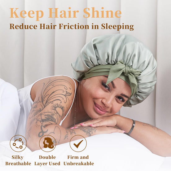 Silk Bonnet for Sleeping Women - Hair Care Solution