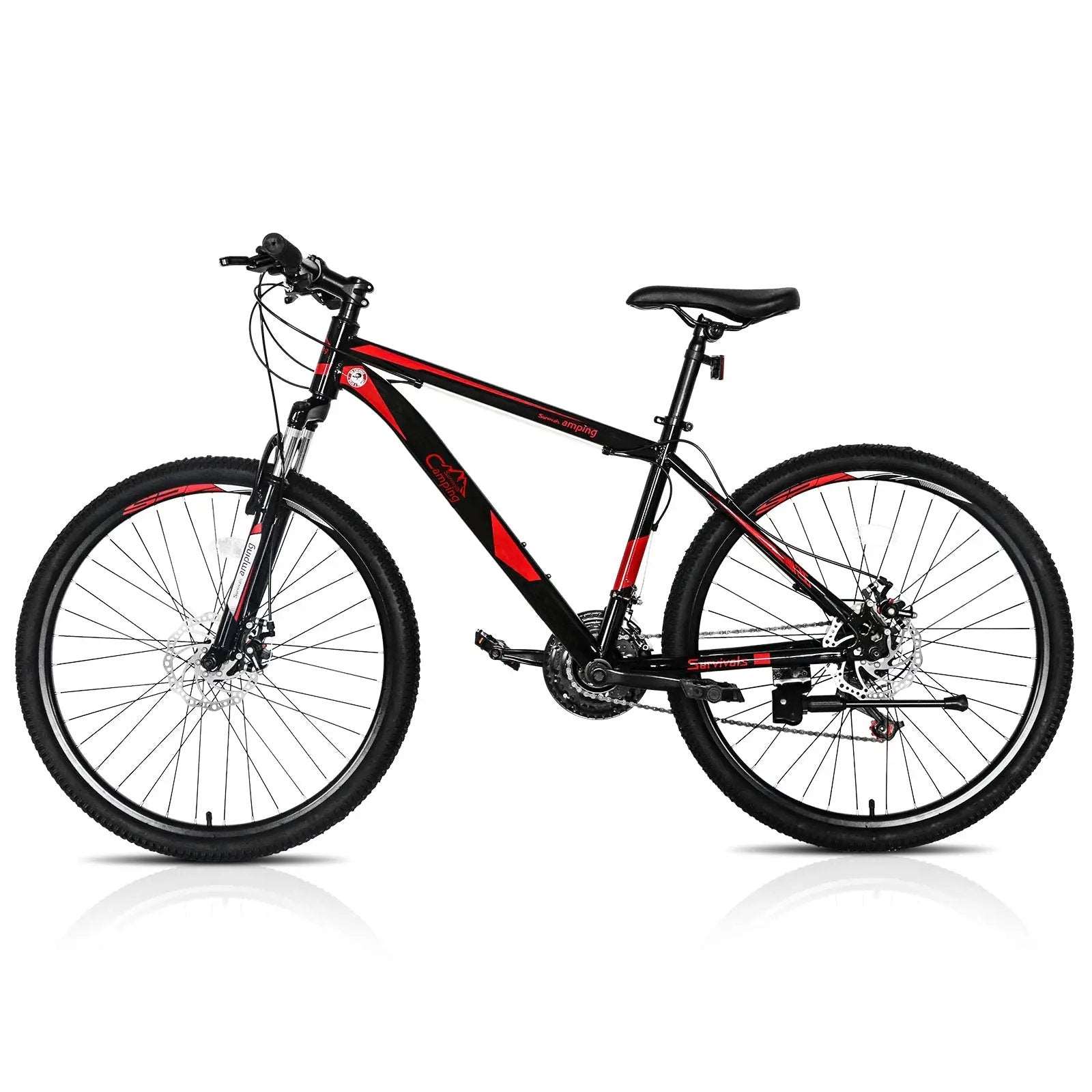 26 Inch 21 Speed Explorer Red Black Mountain Bike MLNshops]