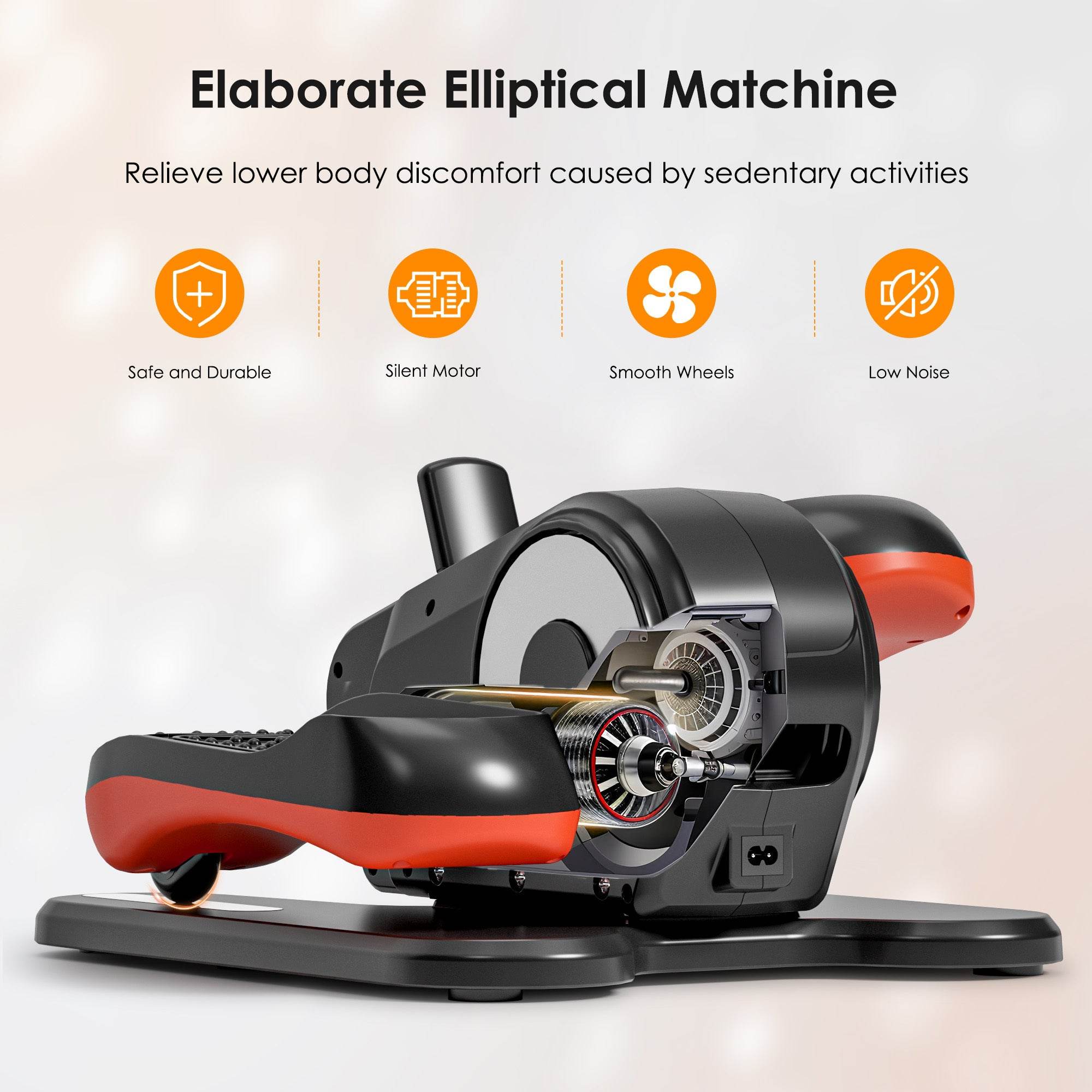 Under Desk Elliptical Machine for Seniors & Rehab Exercise