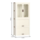 Portable Wardrobe Closet Storage Organizer & Magnetic Doors
