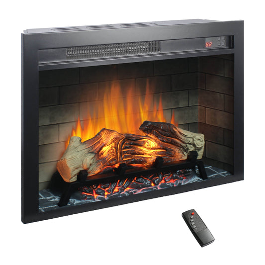 28 inch Electric Fireplace Insert, multicolored flames Default
