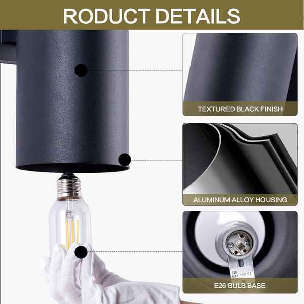 Modern Waterproof Outdoor Porch Light for Exteriors - view 6