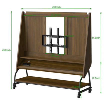 Entertainment Center TV stand dimensions with mount width, shelf depth, and overall height for accurate furniture fitting.