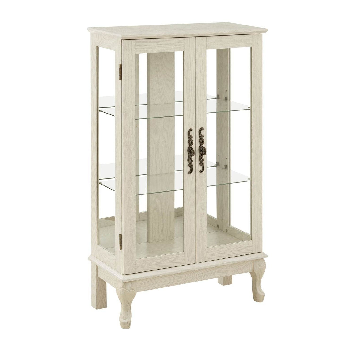 MLNshops 2 Door Glass Display Cabinet for Stylish Storage