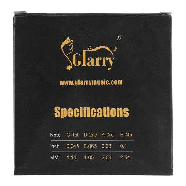 Black box with Glarry logo and specifications on a white background