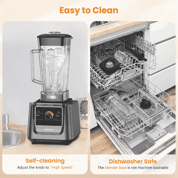 2000W High-Speed Kitchen Blender - Smoothies, Ice, Frozen Fruit