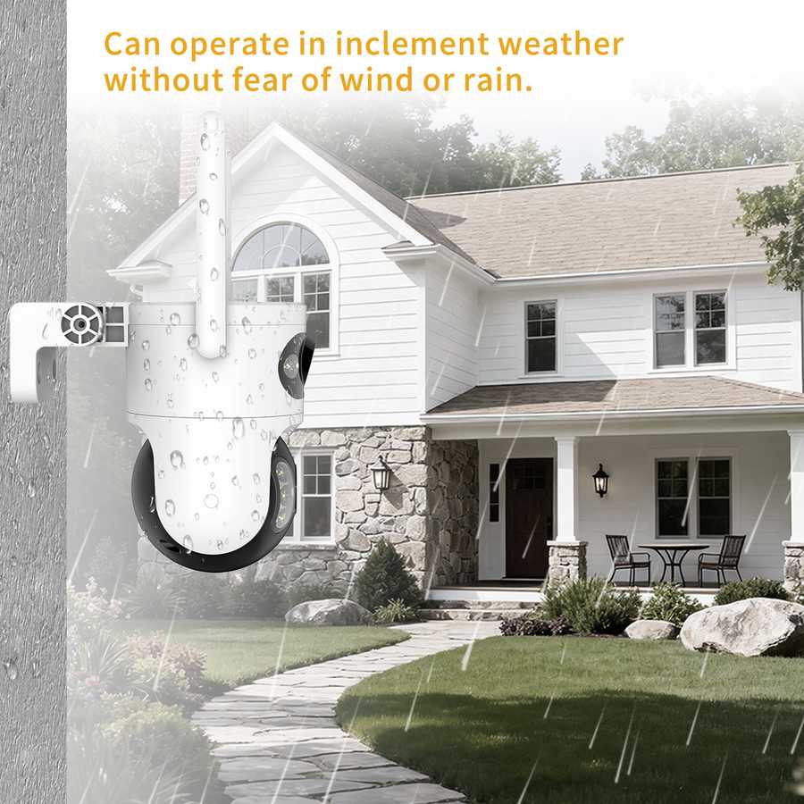 Weatherproof security camera for inclement weather