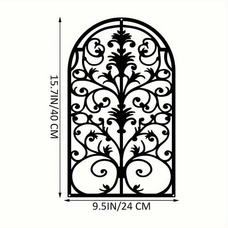 Decorative Gothic arch wall art in black for living room or bedroom