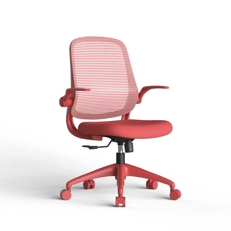 Red office chair on a white background