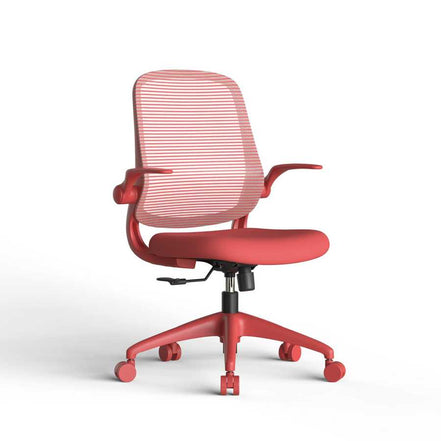 Red office chair on a white background