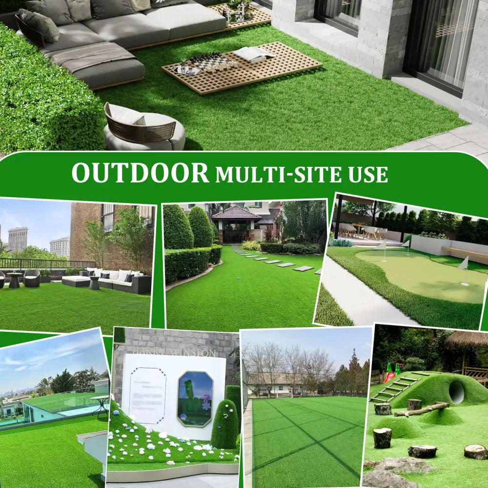 2FTX10FT Outdoor Artificial Grass Runner Rug, Thick Realistic Fake Grass Roll Decor Patio Balcony Garden Lawn, Dog Pets Turf Drain Mat, 1.38" Pile Height MLNshops]