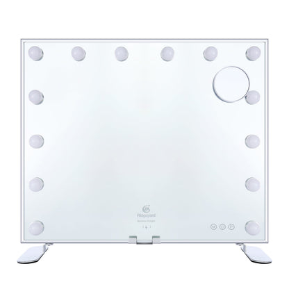 3-Color Modes Cosmetic Mirror with 5X Magnification, USB/Type-C Output, Touch Control for Bedroom Bathroom Makeup Desk