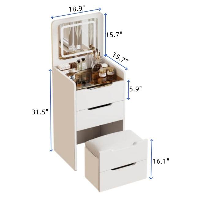 MLNshops 3 in 1 Vanity Table for Small Spaces - Compact Dressing Desk