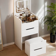 MLNshops 3 in 1 Vanity Table for Small Spaces - Compact Dressing Desk