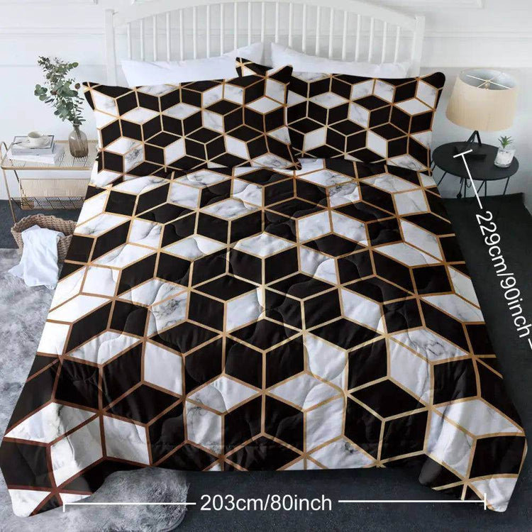 MLNshops 3-Piece Comforter Set Queen - Modern Design