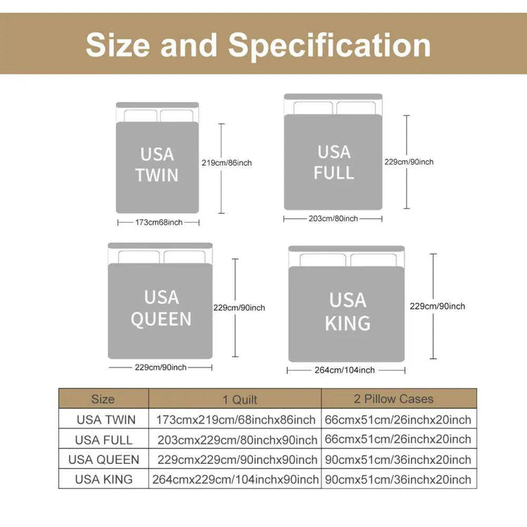MLNshops 3-Piece Comforter Set Queen - Modern Design