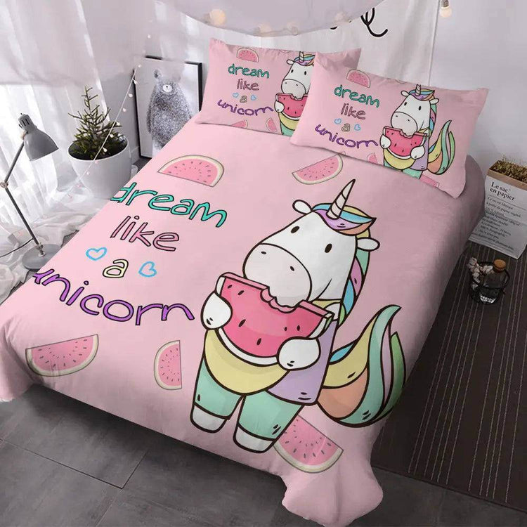 mlnshops 3 Piece Duvet Cover Set - Dream Like a Unicorn Default Title