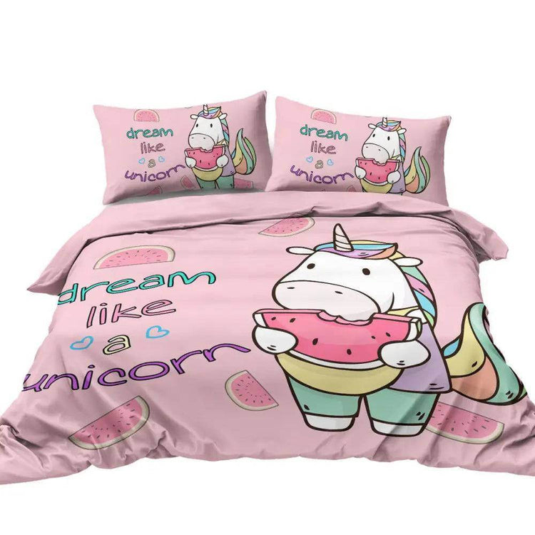 mlnshops 3 Piece Duvet Cover Set - Dream Like a Unicorn